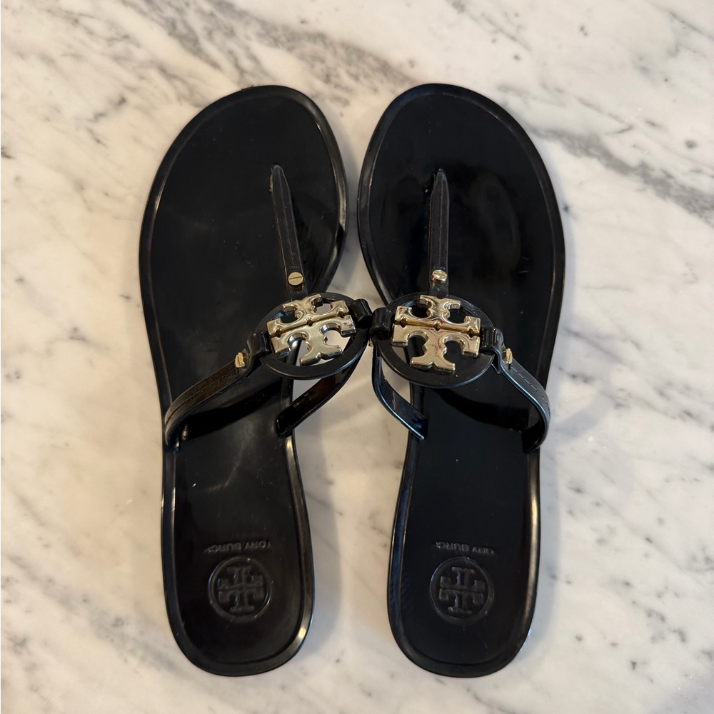 Tory Burch Black Mini Miller Sandals Size 9